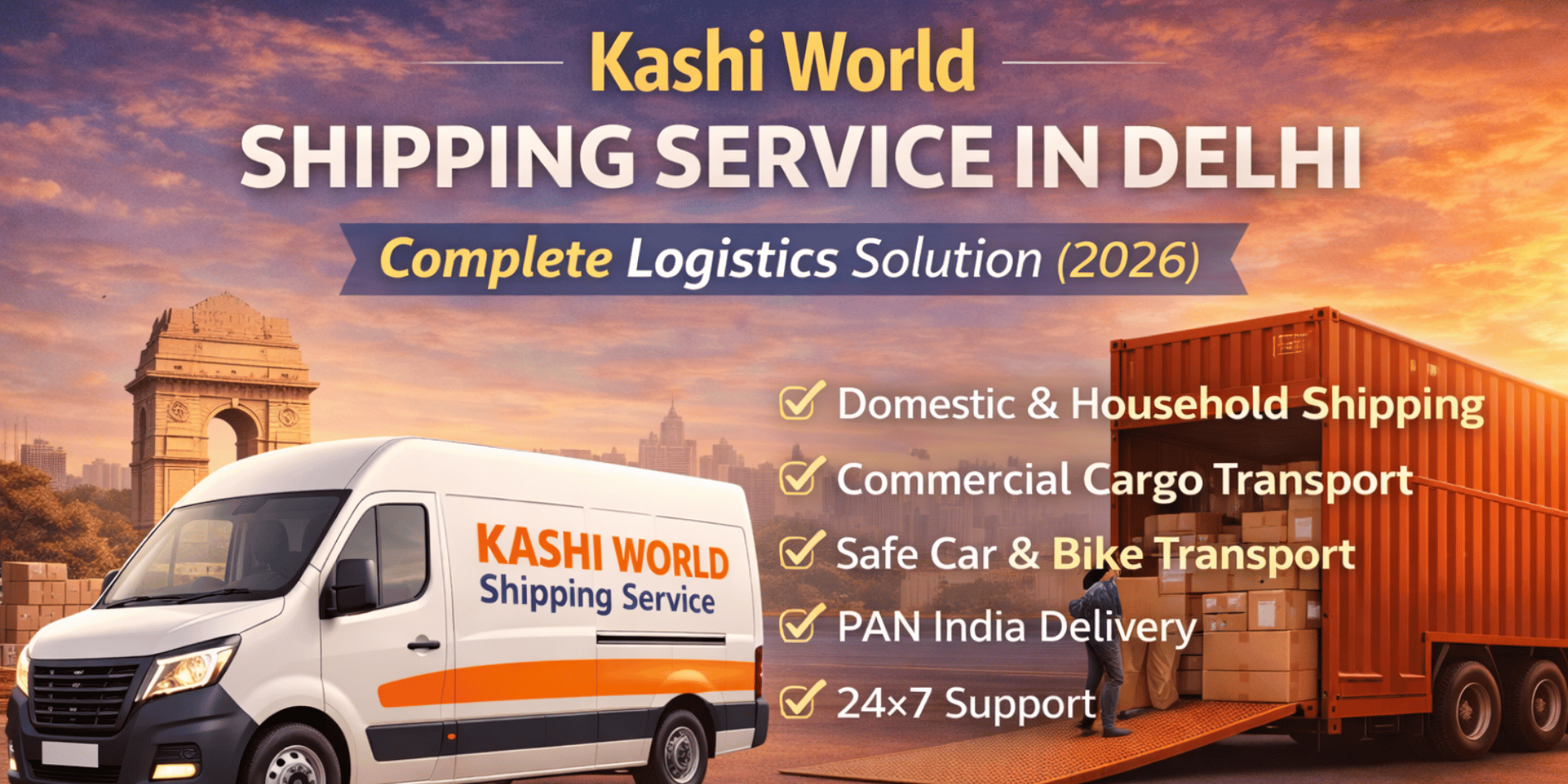 Read more about the article Kashi World Shipping Service in Delhi – Complete Logistics Solution (2026)